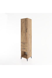 Hyperion Dolap 3 Raflı 2 Çekmeceli Tek Kapaklı 44x44x221 Çam-Çam