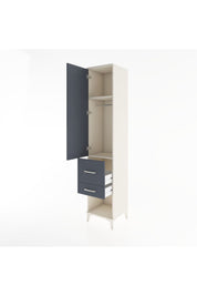 Hyperion Dolap 2 Raflı 2 Çekmeceli Tek Askılı 44x44x221 Aytaşı-Antrasit