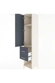 Hyperion Dolap 2 Raflı 2 Çekmeceli Tek Askılı 44x44x221 Aytaşı-Antrasit