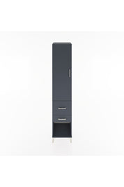 Hyperion Dolap 2 Raflı 2 Çekmeceli Tek Askılı 44x44x221 Antrasit-Antrasit