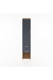 Hyperion Dolap 2 Raflı 2 Çekmeceli Tek Askılı 44x44x221 Çam-Antrasit