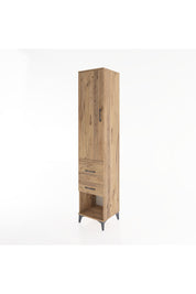 Hyperion Dolap 2 Raflı 2 Çekmeceli Tek Askılı 44x44x221 Çam-Çam