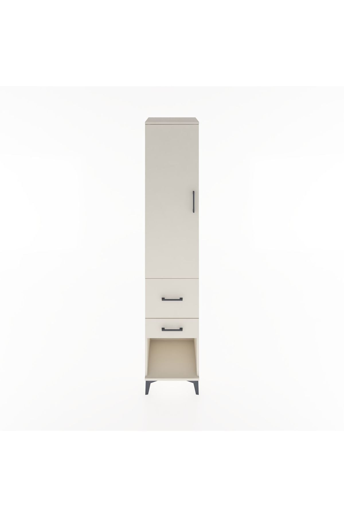 Hyperion Dolap 3 Raflı 2 Çekmeceli Tek Kapaklı 44x44x221 Aytaşı-Aytaşı