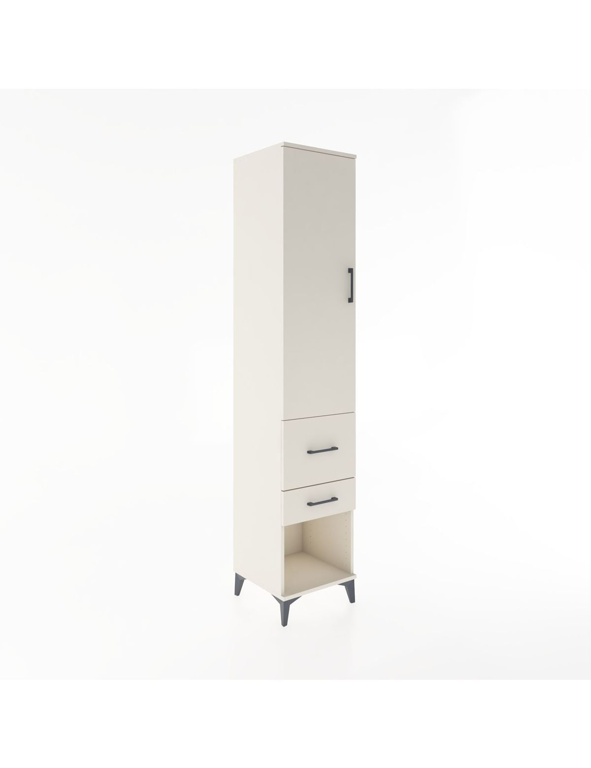 Hyperion Dolap 3 Raflı 2 Çekmeceli Tek Kapaklı 44x44x221 Aytaşı-Aytaşı