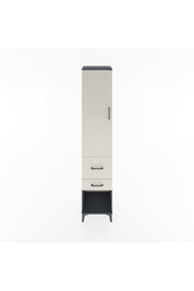 Hyperion Dolap 3 Raflı 2 Çekmeceli Tek Kapaklı 44x44x221 Antrasit-Aytaşı