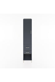 Hyperion Dolap 3 Raflı 2 Çekmeceli Tek Kapaklı 44x44x221 Antrasit-Antrasit