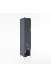 Hyperion Dolap 3 Raflı 2 Çekmeceli Tek Kapaklı 44x44x221 Antrasit-Antrasit