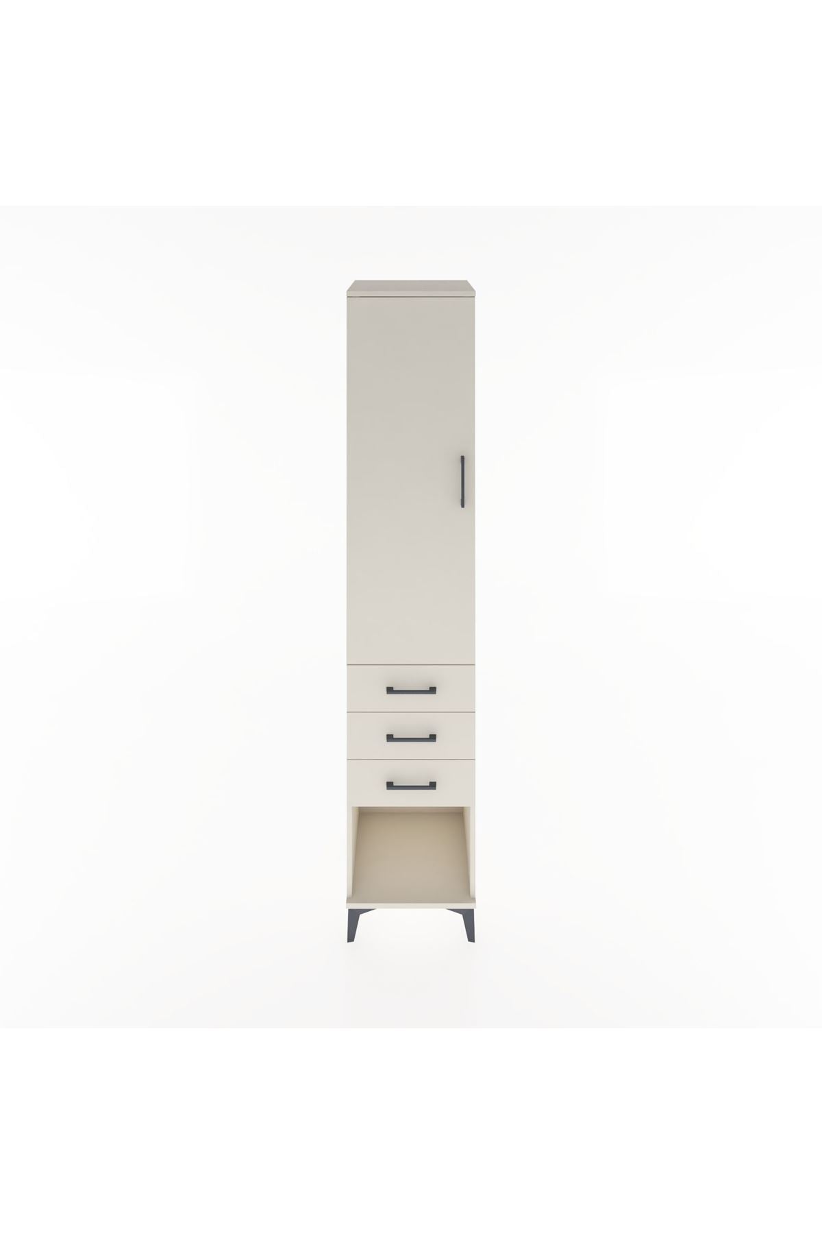 Hyperion Dolap 2 Raflı 3 Çekmeceli Tek Kapaklı 44x44x221 Aytaşı-Aytaşı