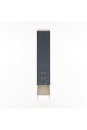 Hyperion Dolap 2 Raflı 3 Çekmeceli Tek Kapaklı 44x44x221 Aytaşı-Antrasit