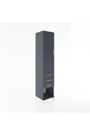 Hyperion Dolap 2 Raflı 3 Çekmeceli Tek Kapaklı 44x44x221 Antrasit-Antrasit