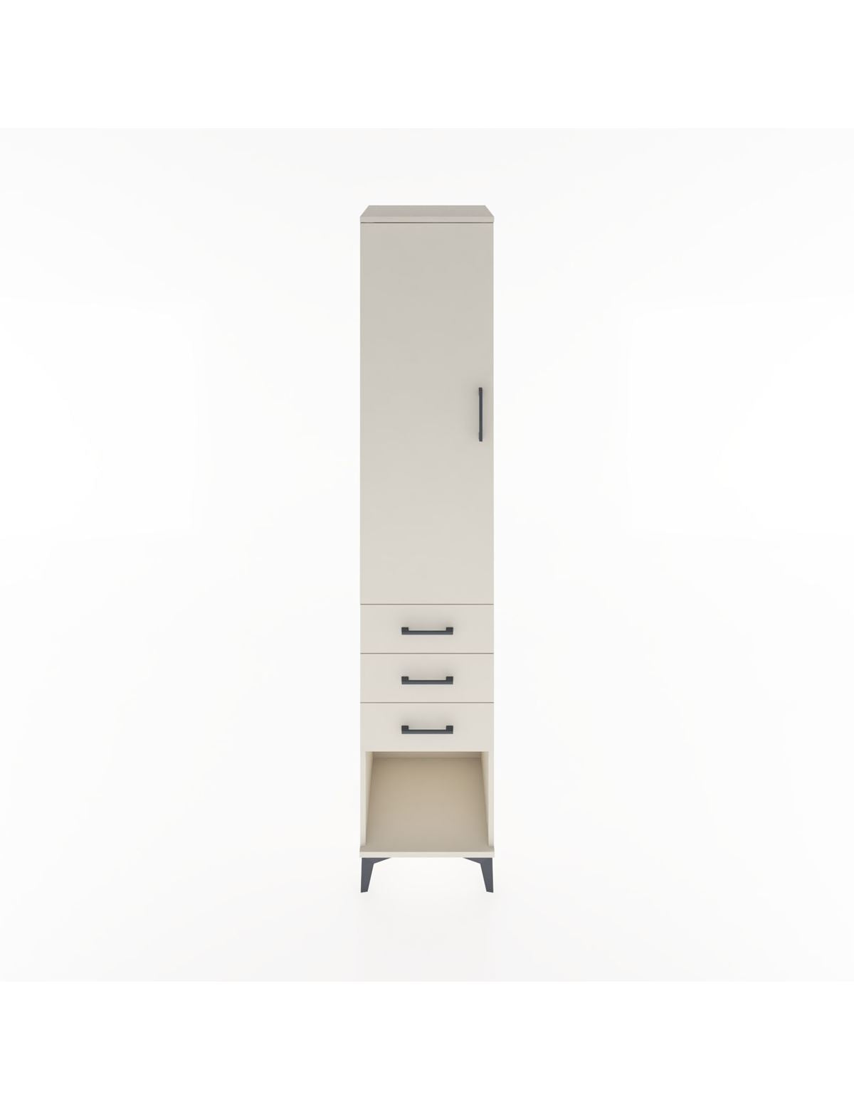 Hyperion Dolap 3 Raflı 3 Çekmeceli Tek Kapaklı 44x44x221 Aytaşı-Aytaşı