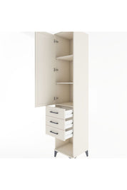 Hyperion Dolap 3 Raflı 3 Çekmeceli Tek Kapaklı 44x44x221 Aytaşı-Aytaşı