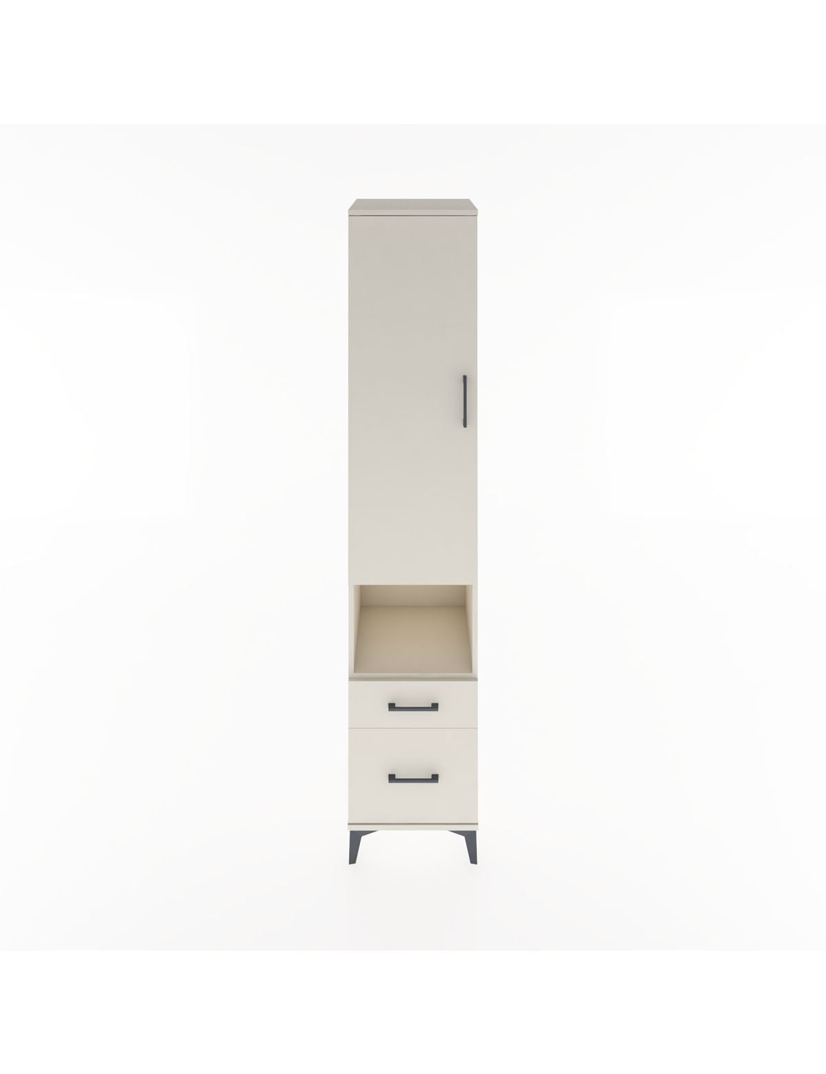 Hyperion Dolap 3 Raflı 2 Çekmeceli Tek Askılı 44x44x221 Aytaşı-Aytaşı