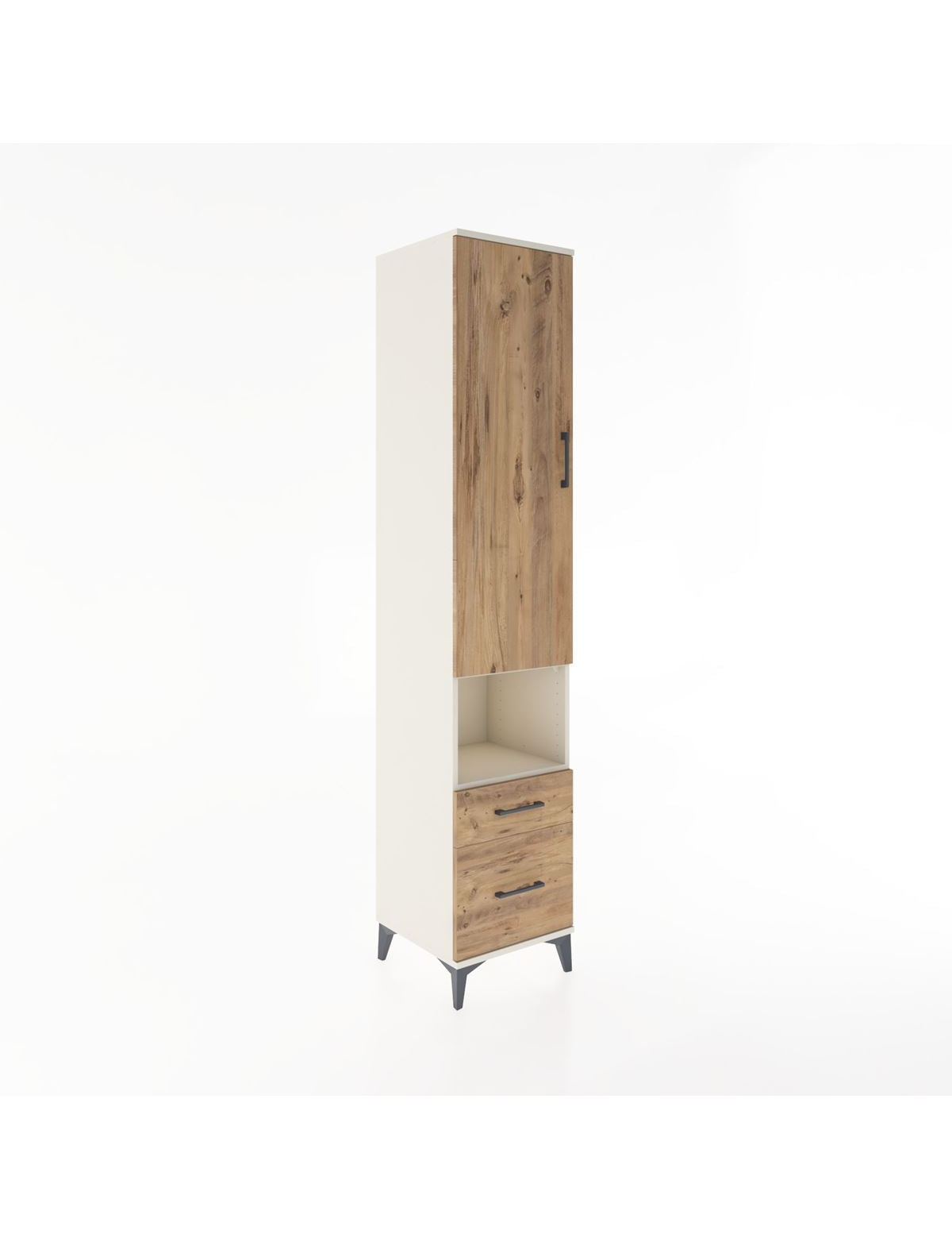 Hyperion Dolap 3 Raflı 2 Çekmeceli Tek Askılı 44x44x221 Aytaşı-Çam