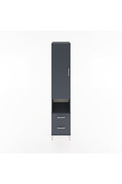 Hyperion Dolap 3 Raflı 2 Çekmeceli Tek Askılı 44x44x221 Antrasit-Antrasit