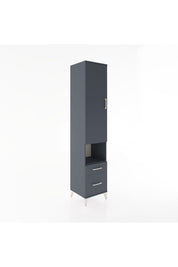 Hyperion Dolap 3 Raflı 2 Çekmeceli Tek Askılı 44x44x221 Antrasit-Antrasit