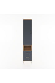 Hyperion Dolap 3 Raflı 2 Çekmeceli Tek Askılı 44x44x221 Çam-Antrasit