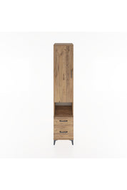 Hyperion Dolap 3 Raflı 2 Çekmeceli Tek Askılı 44x44x221 Çam-Çam