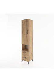 Hyperion Dolap 3 Raflı 2 Çekmeceli Tek Askılı 44x44x221 Çam-Çam