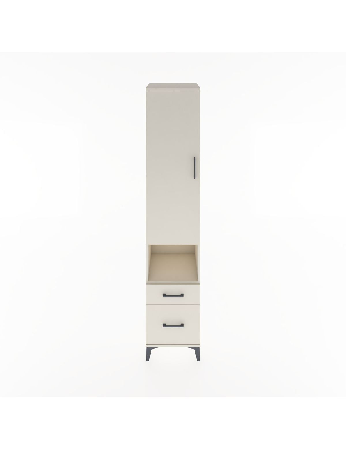 Hyperion Dolap 4 Raflı 2 Çekmeceli Tek Kapaklı 44x44x221 Aytaşı-Aytaşı