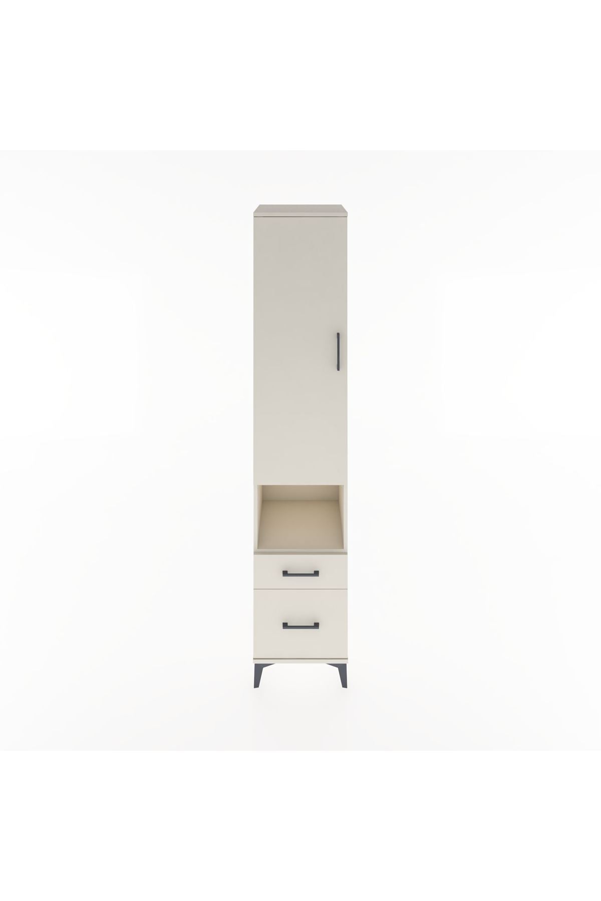 Hyperion Dolap 4 Raflı 2 Çekmeceli Tek Kapaklı 44x44x221 Aytaşı-Aytaşı