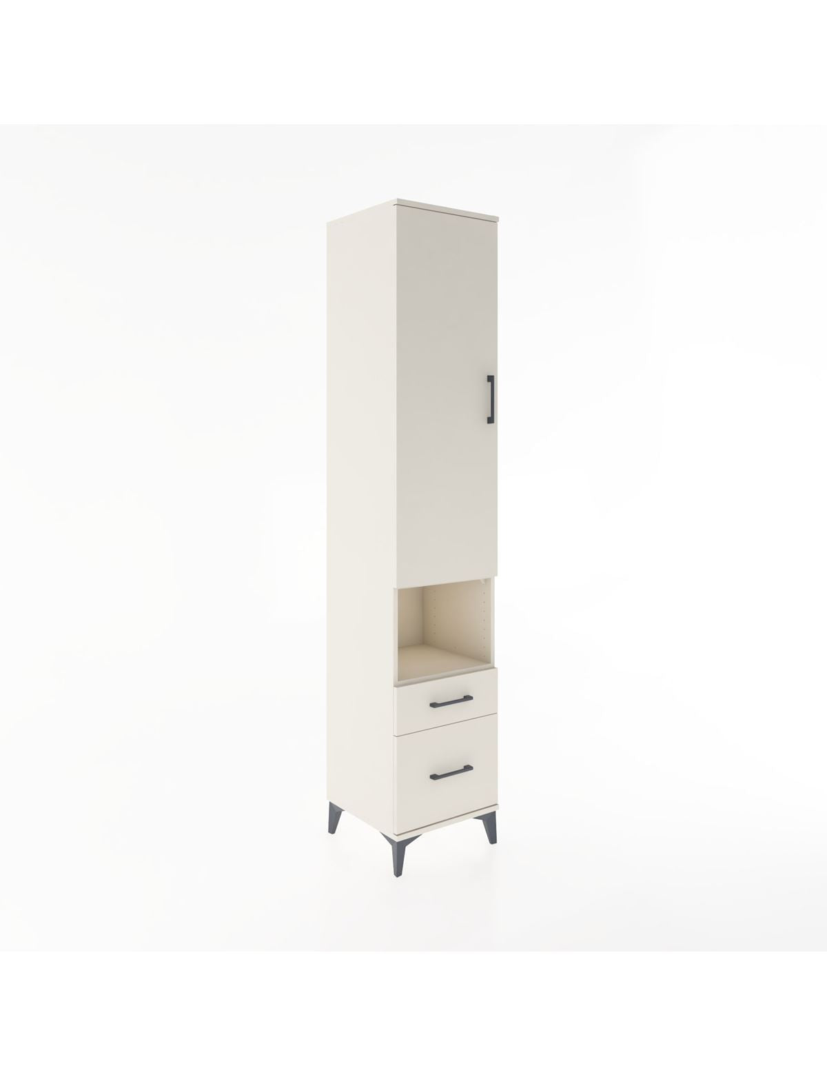 Hyperion Dolap 4 Raflı 2 Çekmeceli Tek Kapaklı 44x44x221 Aytaşı-Aytaşı