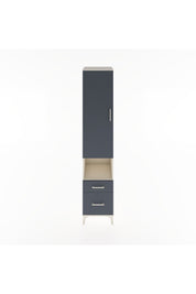 Hyperion Dolap 4 Raflı 2 Çekmeceli Tek Kapaklı 44x44x221 Aytaşı-Antrasit