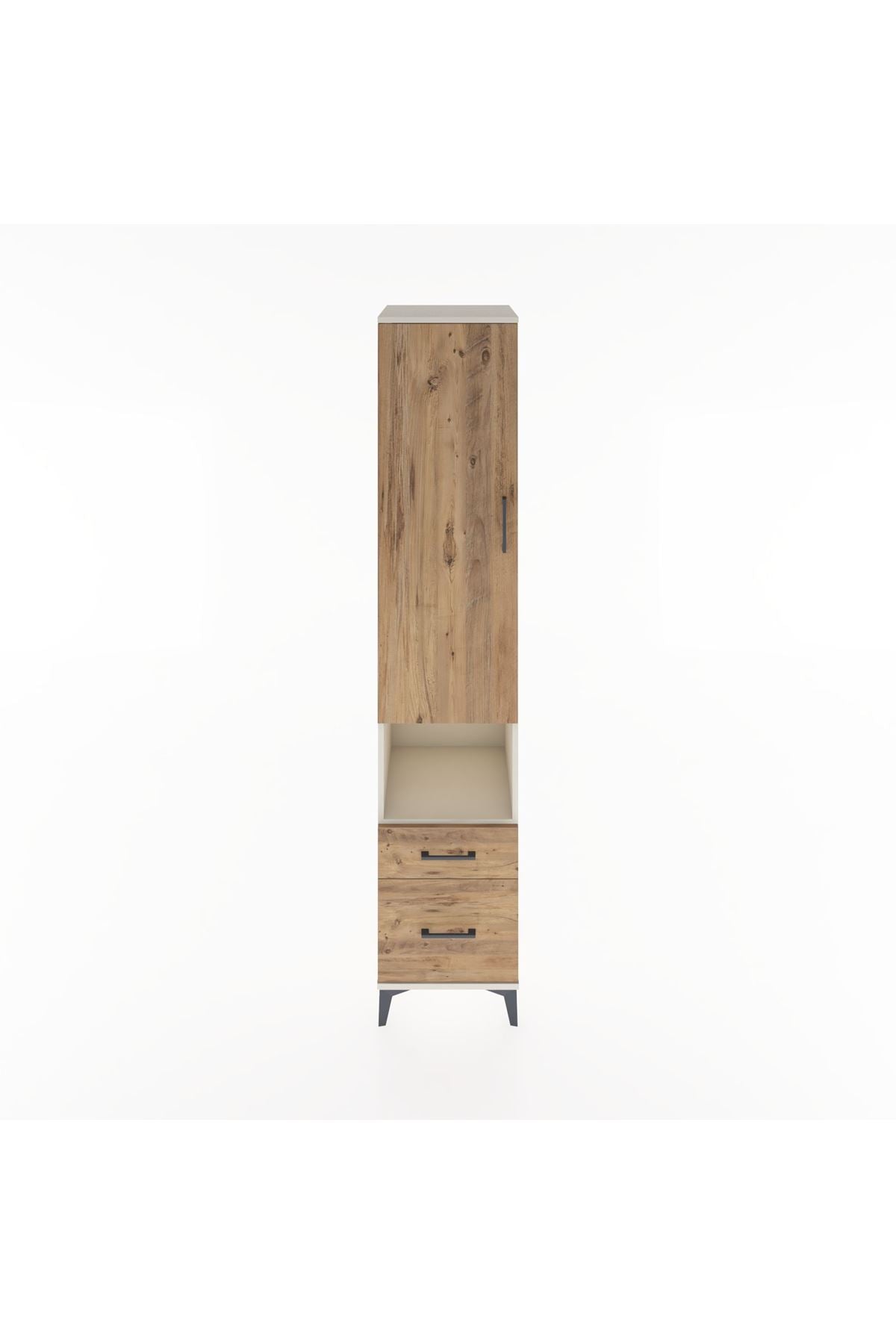 Hyperion Dolap 4 Raflı 2 Çekmeceli Tek Kapaklı 44x44x221 Aytaşı-Çam