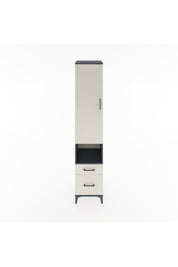 Hyperion Dolap 4 Raflı 2 Çekmeceli Tek Kapaklı 44x44x221 Antrasit-Aytaşı