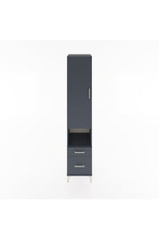 Hyperion Dolap 4 Raflı 2 Çekmeceli Tek Kapaklı 44x44x221 Antrasit-Antrasit