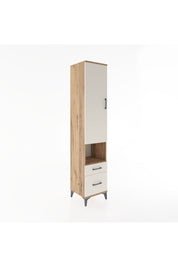 Hyperion Dolap 4 Raflı 2 Çekmeceli Tek Kapaklı 44x44x221 Çam-Aytaşı