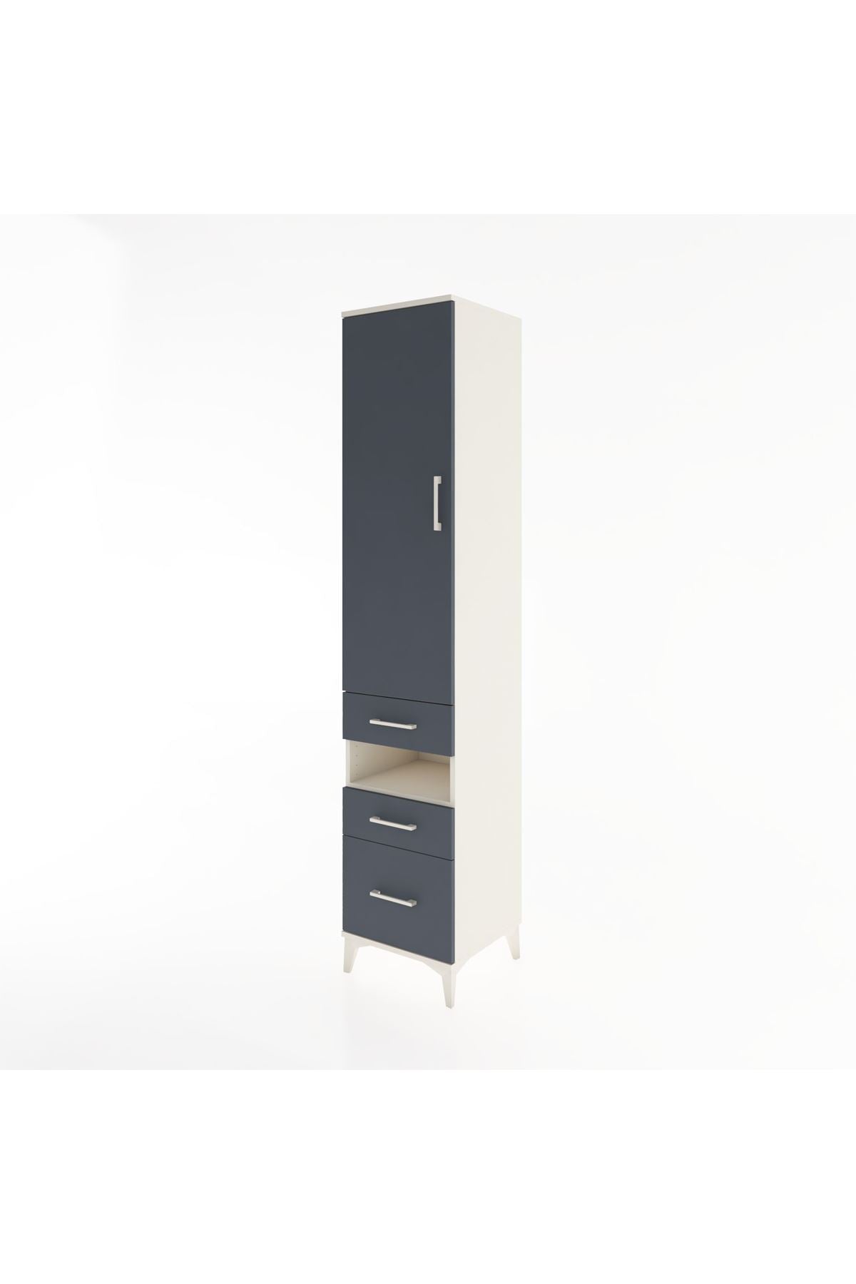 Hyperion Dolap 3 Raflı 3 Çekmeceli Tek Askılı 44x44x221 Aytaşı-Antrasit