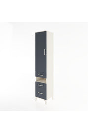 Hyperion Dolap 3 Raflı 3 Çekmeceli Tek Askılı 44x44x221 Aytaşı-Antrasit