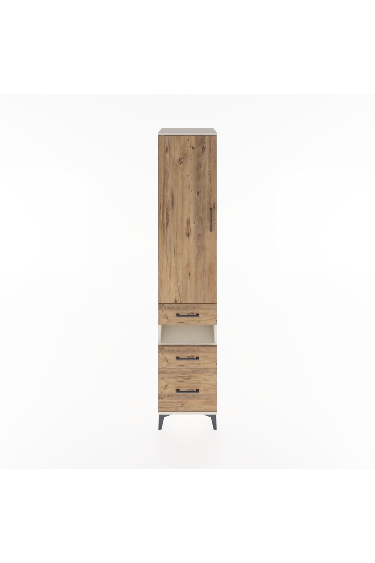 Hyperion Dolap 3 Raflı 3 Çekmeceli Tek Askılı 44x44x221 Aytaşı-Çam