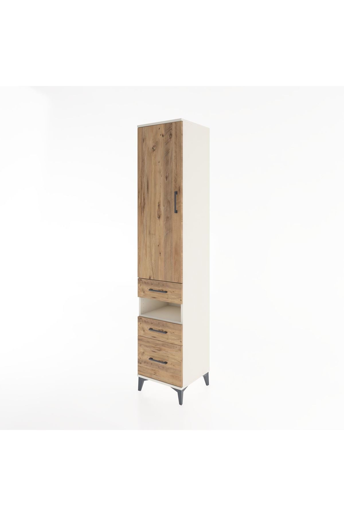 Hyperion Dolap 3 Raflı 3 Çekmeceli Tek Askılı 44x44x221 Aytaşı-Çam