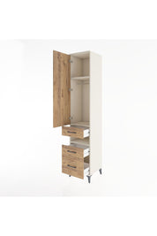 Hyperion Dolap 3 Raflı 3 Çekmeceli Tek Askılı 44x44x221 Aytaşı-Çam