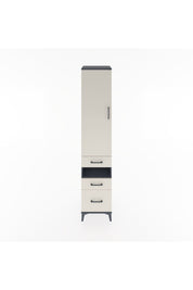 Hyperion Dolap 3 Raflı 3 Çekmeceli Tek Askılı 44x44x221 Antrasit-Aytaşı