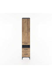 Hyperion Dolap 3 Raflı 3 Çekmeceli Tek Askılı 44x44x221 Antrasit-Çam