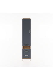 Hyperion Dolap 3 Raflı 3 Çekmeceli Tek Askılı 44x44x221 Çam-Antrasit