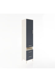 Hyperion Dolap 4 Raflı 3 Çekmeceli Tek Kapaklı 44x44x221 Aytaşı-Antrasit