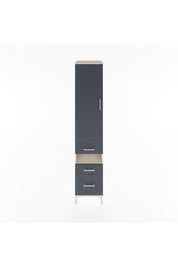Hyperion Dolap 4 Raflı 3 Çekmeceli Tek Kapaklı 44x44x221 Aytaşı-Antrasit