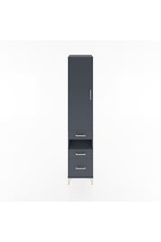 Hyperion Dolap 4 Raflı 3 Çekmeceli Tek Kapaklı 44x44x221 Antrasit-Antrasit