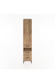 Hyperion Dolap 4 Raflı 3 Çekmeceli Tek Kapaklı 44x44x221 Çam-Çam