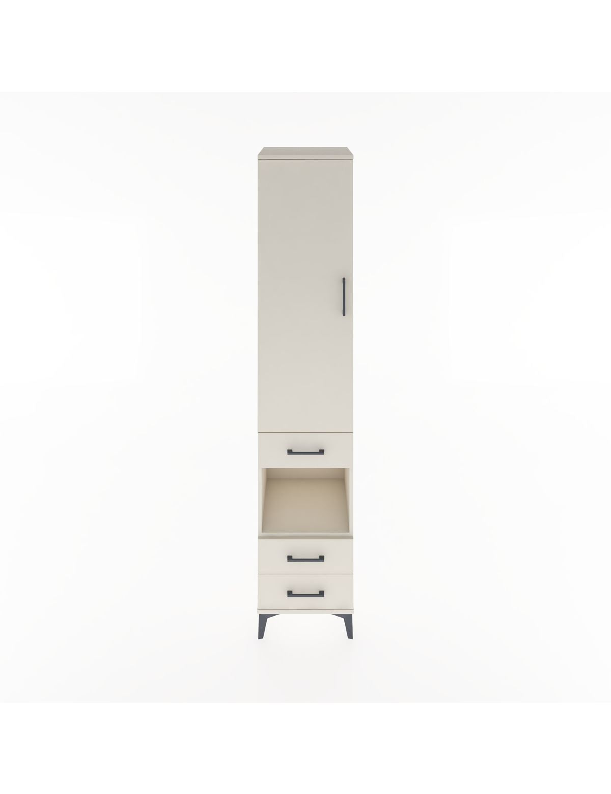 Hyperion Dolap 3 Raflı 3 Çekmeceli Tek Askılı 44x44x221 Aytaşı-Aytaşı