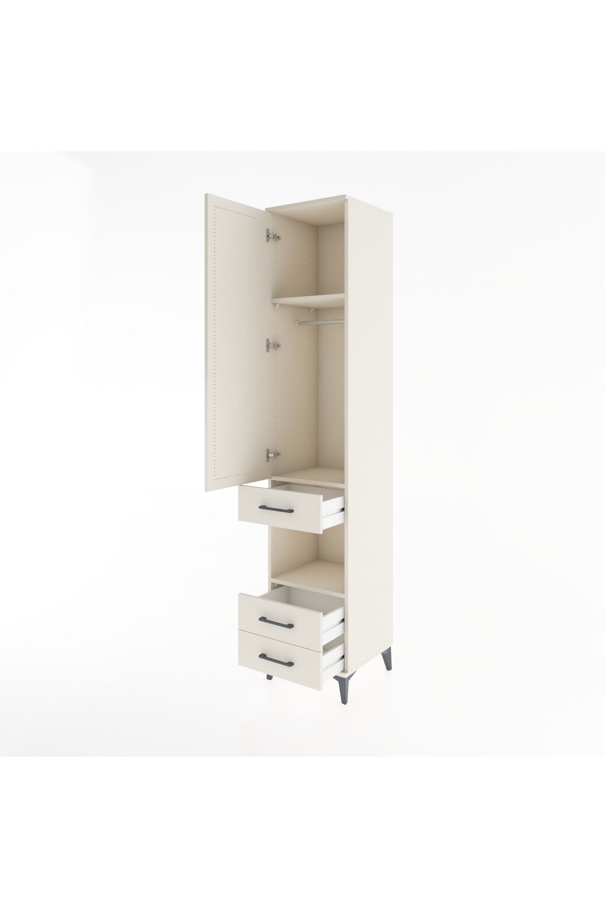 Hyperion Dolap 3 Raflı 3 Çekmeceli Tek Askılı 44x44x221 Aytaşı-Aytaşı