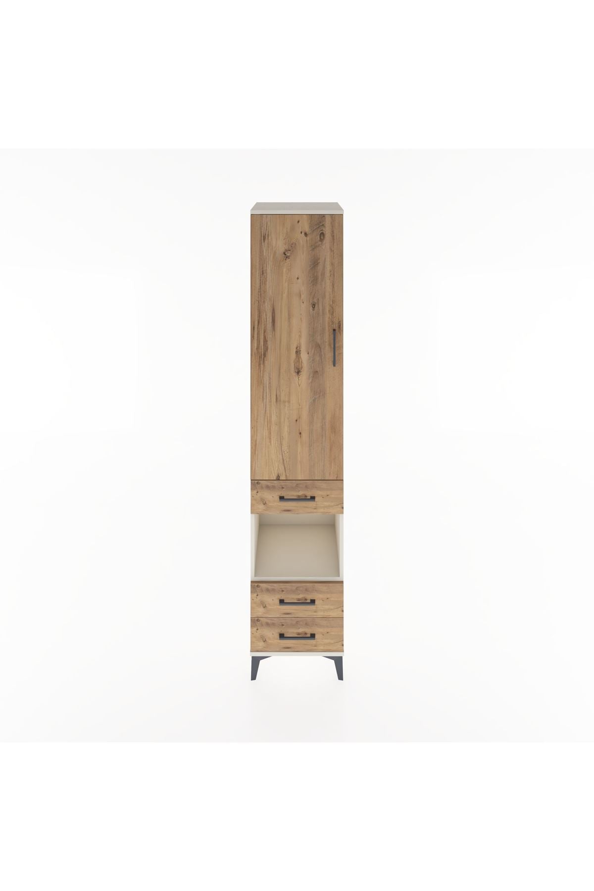 Hyperion Dolap 3 Raflı 3 Çekmeceli Tek Askılı 44x44x221 Aytaşı-Çam