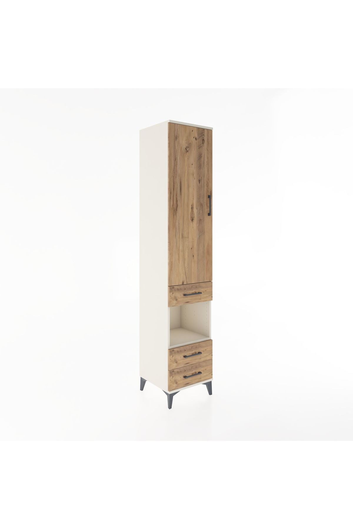 Hyperion Dolap 3 Raflı 3 Çekmeceli Tek Askılı 44x44x221 Aytaşı-Çam