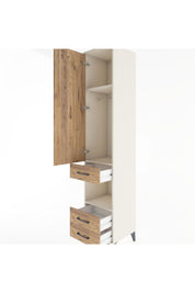 Hyperion Dolap 3 Raflı 3 Çekmeceli Tek Askılı 44x44x221 Aytaşı-Çam