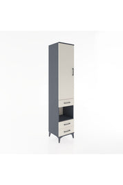 Hyperion Dolap 3 Raflı 3 Çekmeceli Tek Askılı 44x44x221 Antrasit-Aytaşı