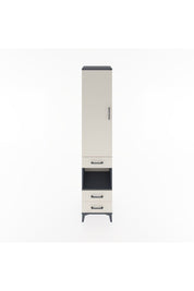 Hyperion Dolap 3 Raflı 3 Çekmeceli Tek Askılı 44x44x221 Antrasit-Aytaşı